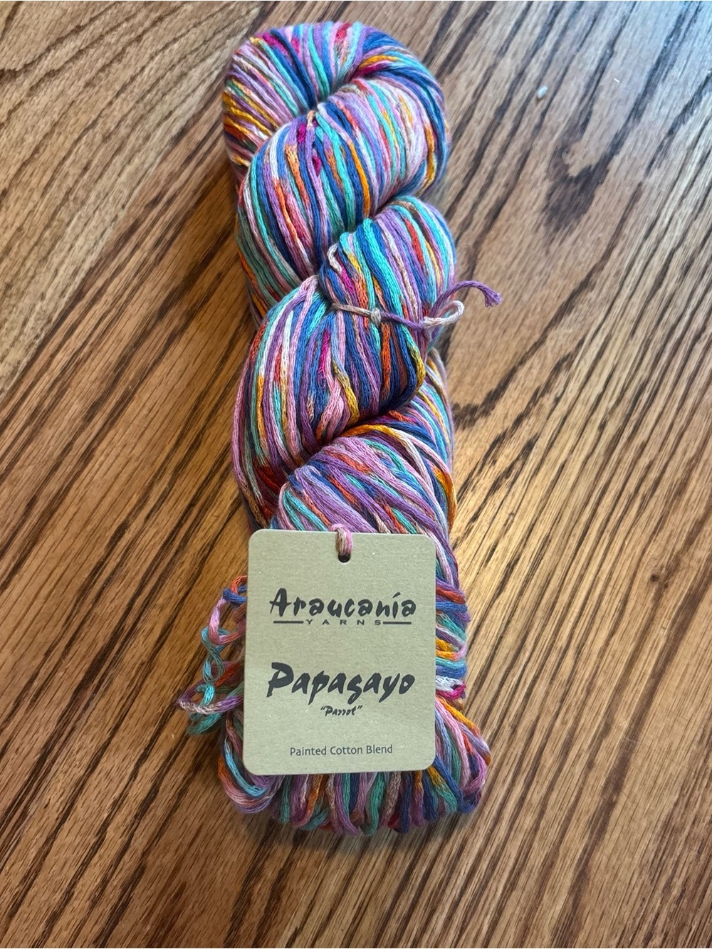 Araucania Papagayo Multicolored Cotton Blend Yarn - Bright Rainbow Palette